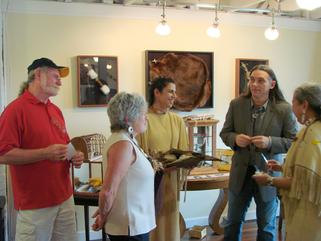 Community members gathered inside the Nottoway Indian Tribe Community House and Interpretive Center in Capron, VA